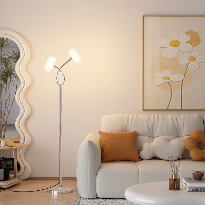 Flower Iron Plastic Living Floor Lamp