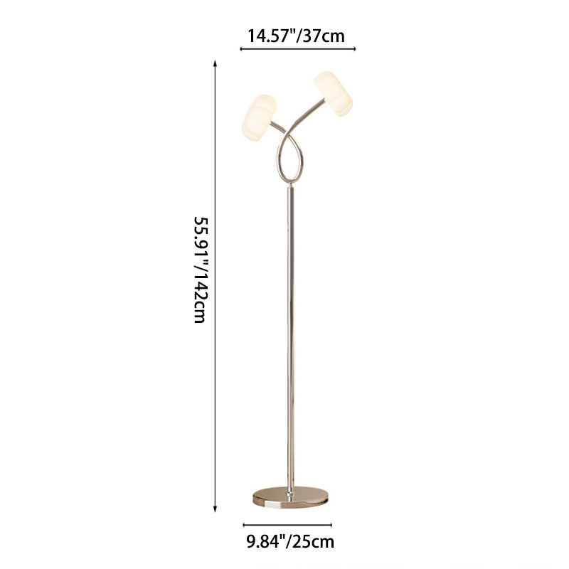 Flower Iron Plastic Living Floor Lamp