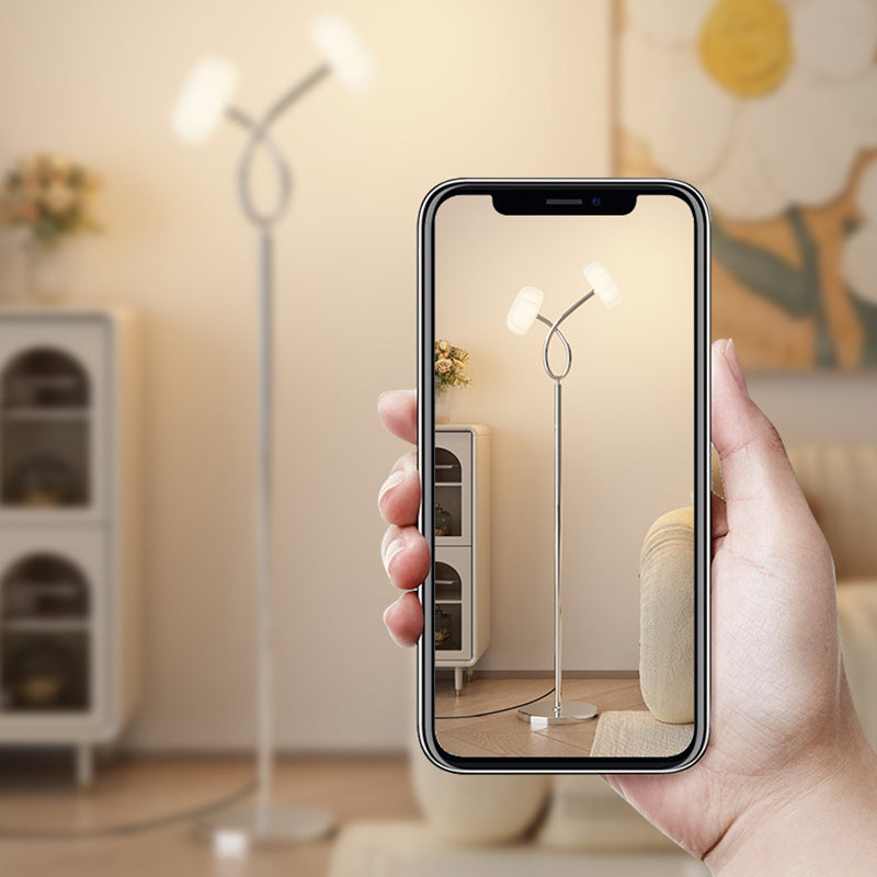 Flower Iron Plastic Living Floor Lamp