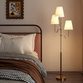 Traditional French Cone Iron 3-Light Floor Lamp