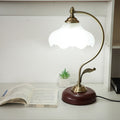 Flower Iron Glass Bedroom Table Lamp