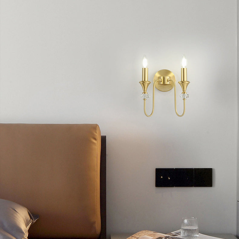 Candle Copper 1/2/3 Bedroom 2-Light Wall Lamp