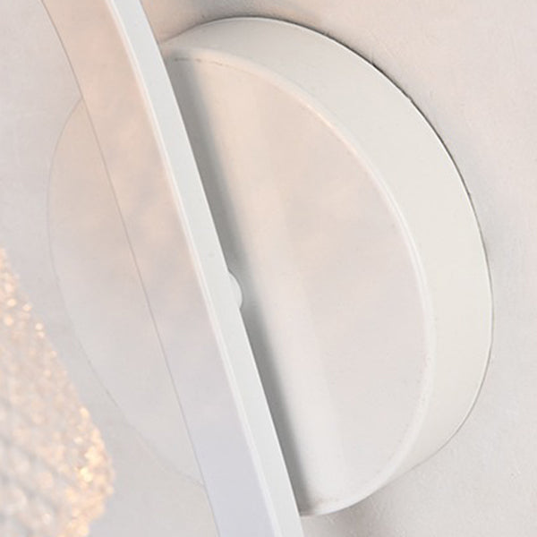 Cylinder Iron Glass Bedroom Wall Lamp