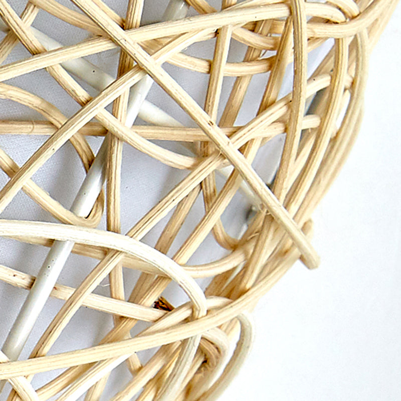 Rectangular Rattan PVC Living Wall Lamp