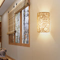 Rectangular Rattan PVC Living Wall Lamp