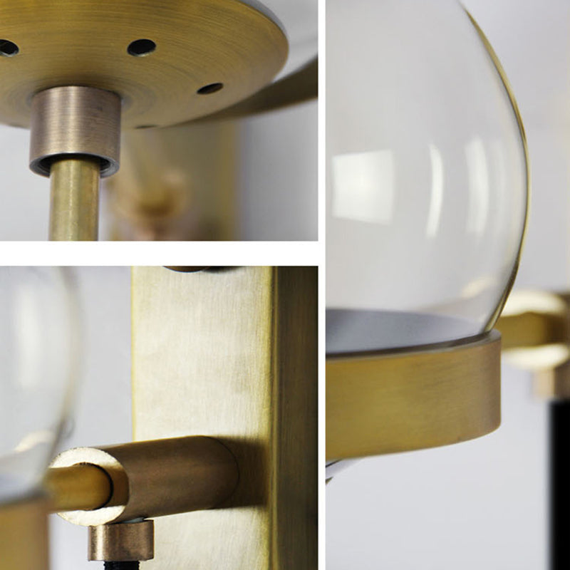 Globe Iron Glass Bedroom Wall Lamp