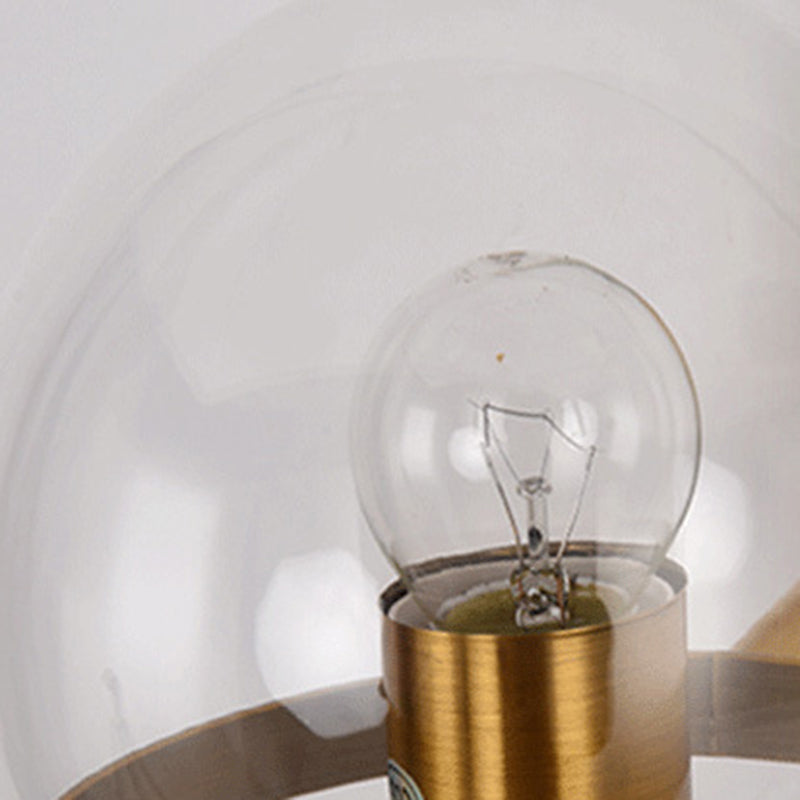 Globe Iron Glass Bedroom Wall Lamp