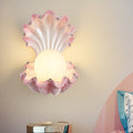 Pearl Resin Glass Bedroom Wall Lamp