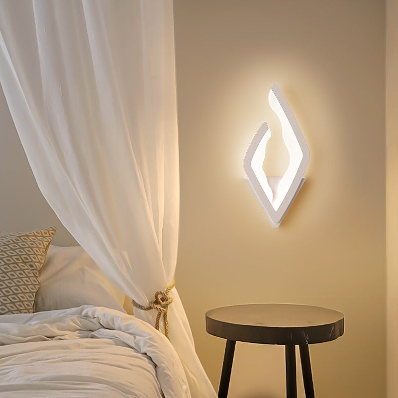 Diamond Iron Acrylic Bedroom Wall Lamp