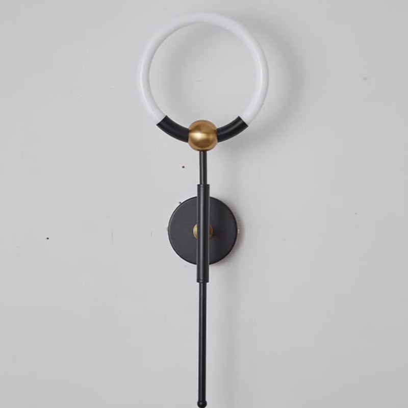 Circle Iron Acrylic Bedroom Wall Lamp