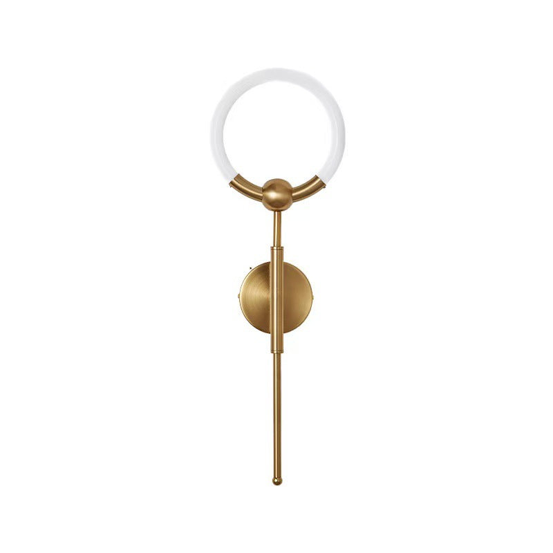 Circle Iron Acrylic Bedroom Wall Lamp