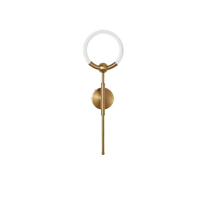 Circle Iron Acrylic Bedroom Wall Lamp