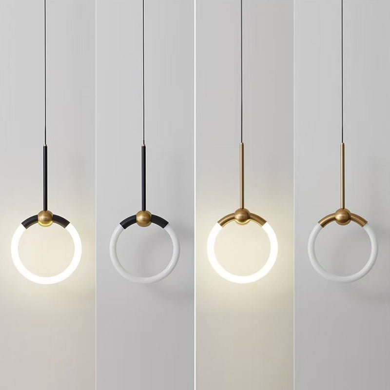 Circle Iron Acrylic Bedroom Wall Lamp