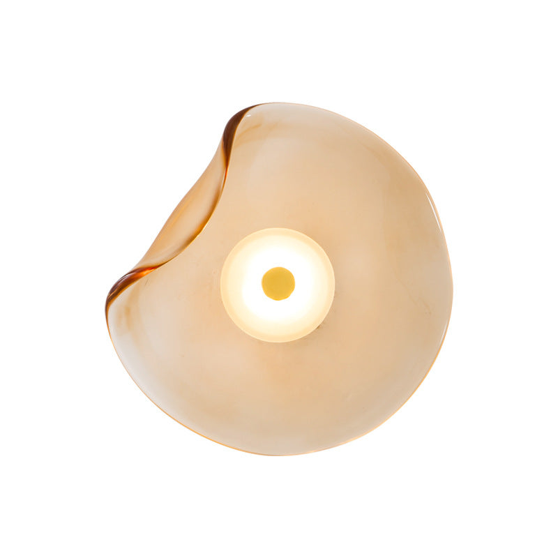 Round Glass Bedroom Wall Lamp