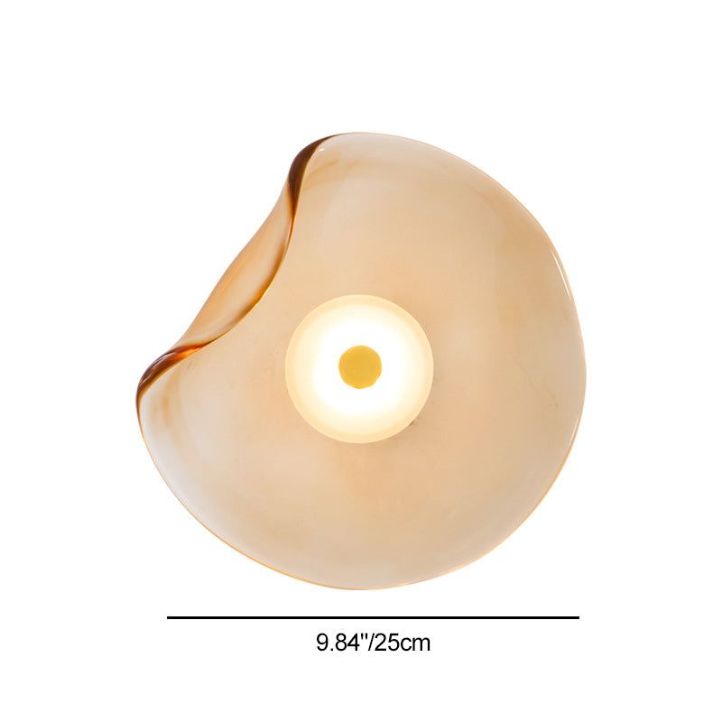 Round Glass Bedroom Wall Lamp