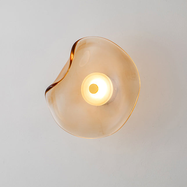 Round Glass Bedroom Wall Lamp