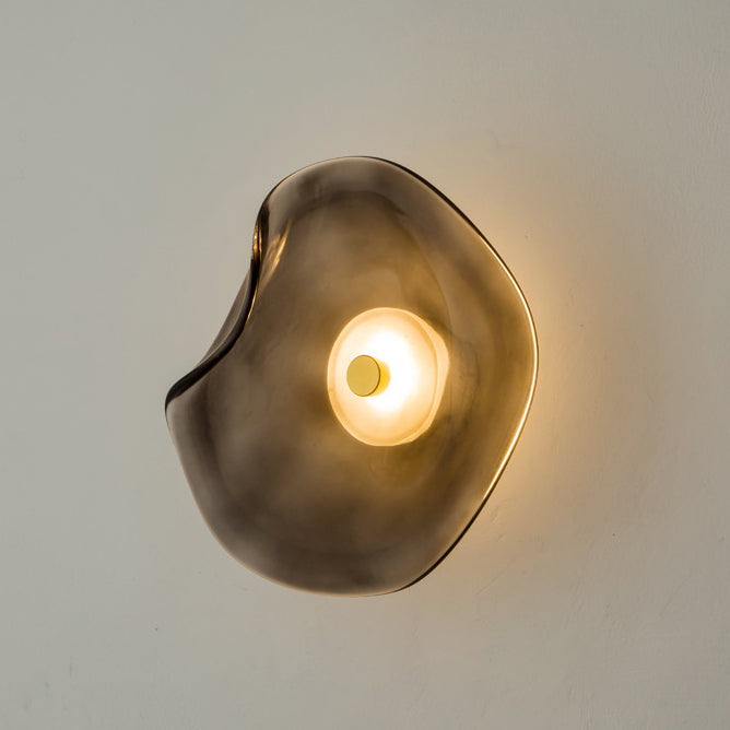 Round Glass Bedroom Wall Lamp