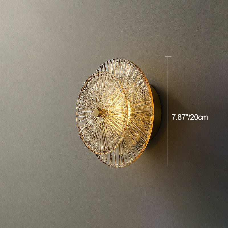 Shabby Chic Transparent Round Wall Lamp