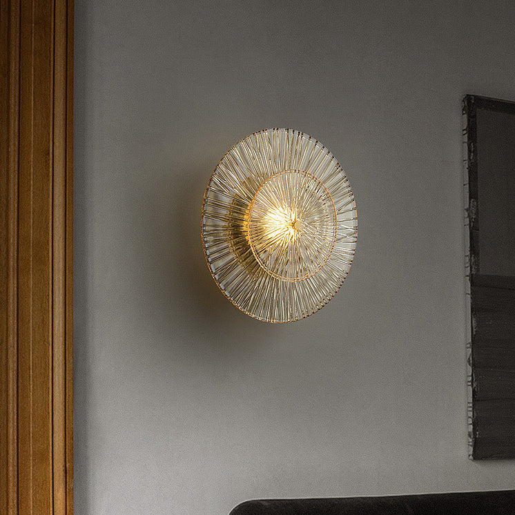 Shabby Chic Transparent Round Wall Lamp