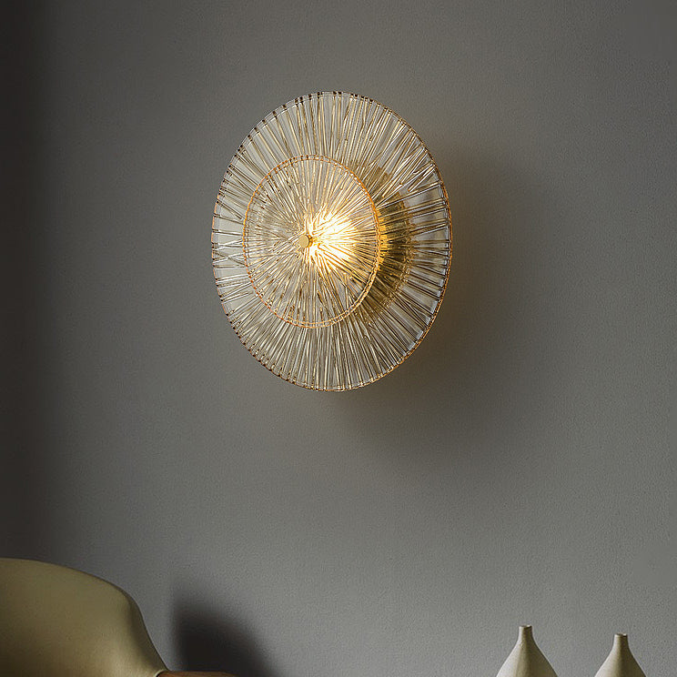 Shabby Chic Transparent Round Wall Lamp