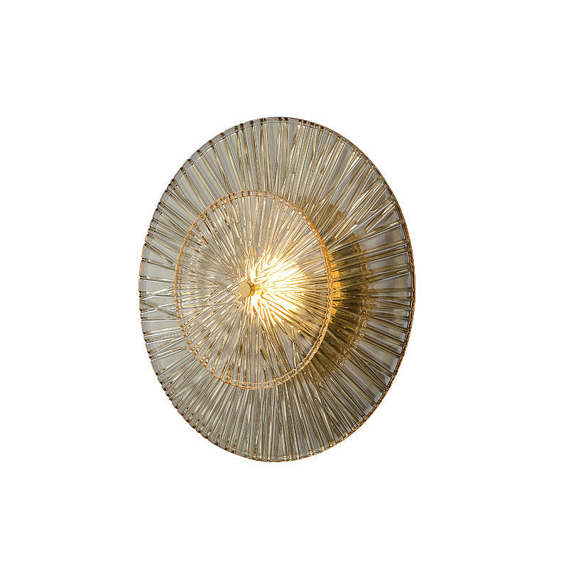 Shabby Chic Transparent Round Wall Lamp