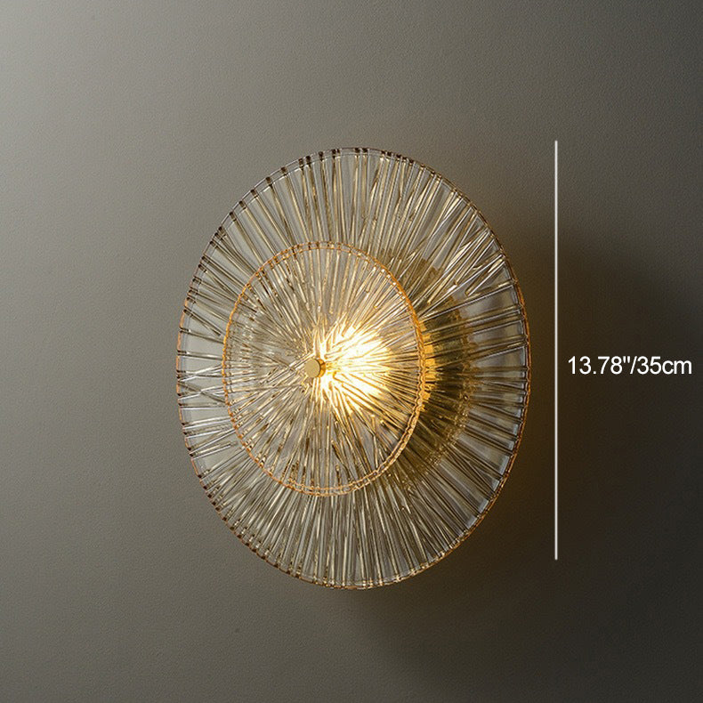 Shabby Chic Transparent Round Wall Lamp