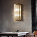 Cylinder Copper Glass 2/3 2-Light Wall Lamp