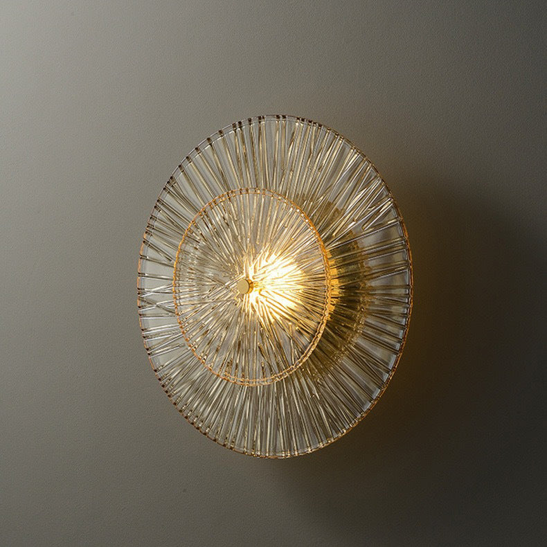 Shabby Chic Transparent Round Wall Lamp