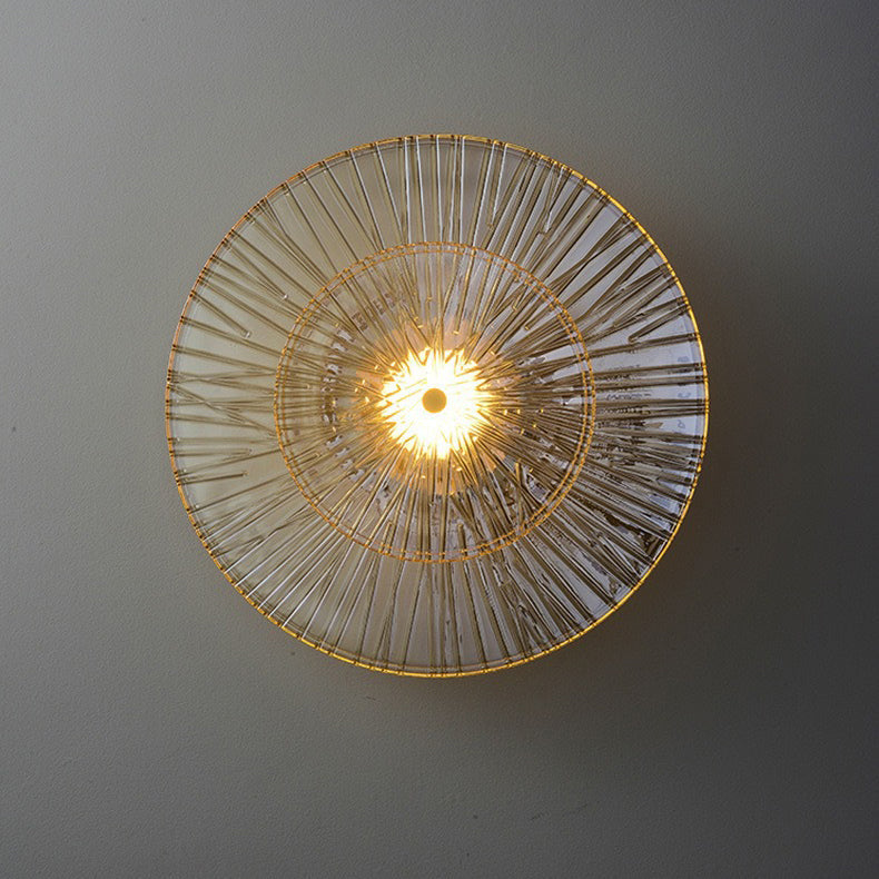 Shabby Chic Transparent Round Wall Lamp