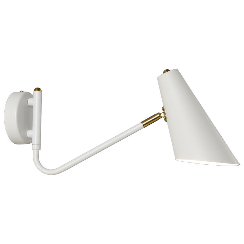 Coastal Cone Metal Bedroom Wall Lamp