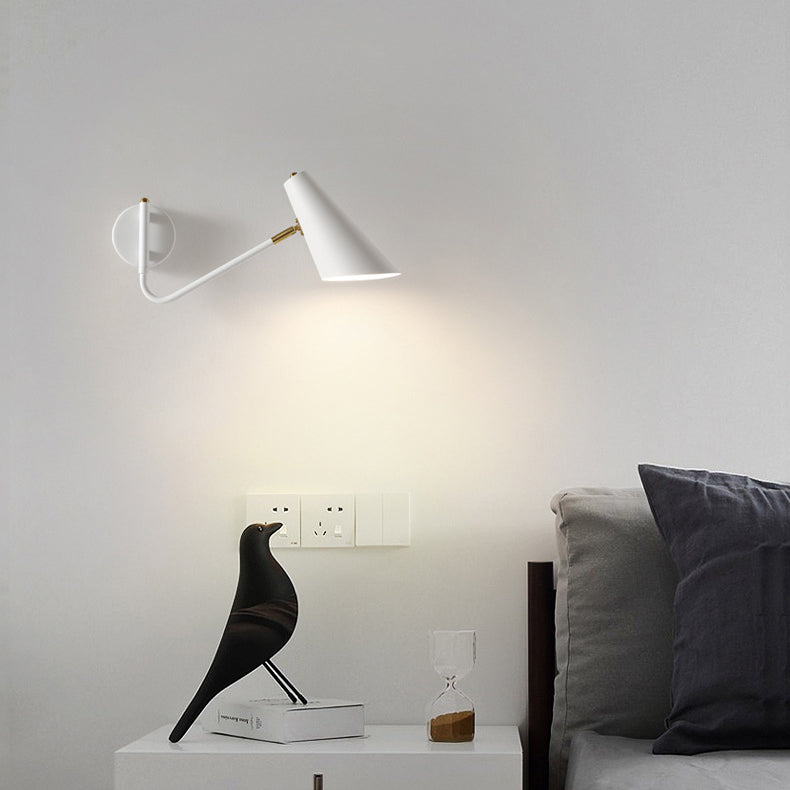 Coastal Cone Metal Bedroom Wall Lamp