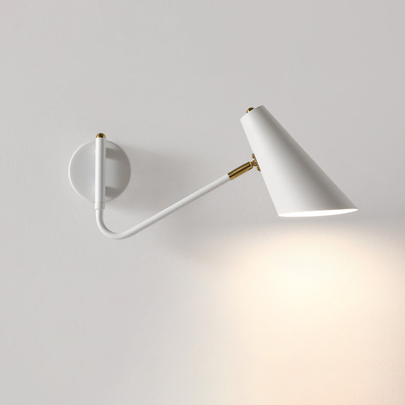 Coastal Cone Metal Bedroom Wall Lamp