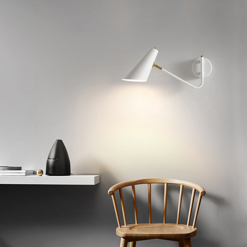 Coastal Cone Metal Bedroom Wall Lamp