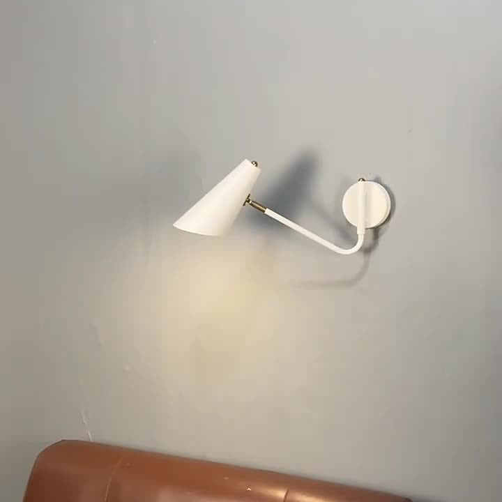 Coastal Cone Metal Bedroom Wall Lamp