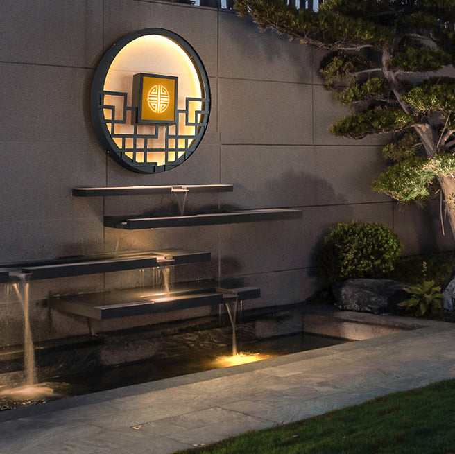 Round Stainless Steel PC Outdoor Light