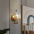 Rectangular Stainless Steel Crystal Wall Lamp