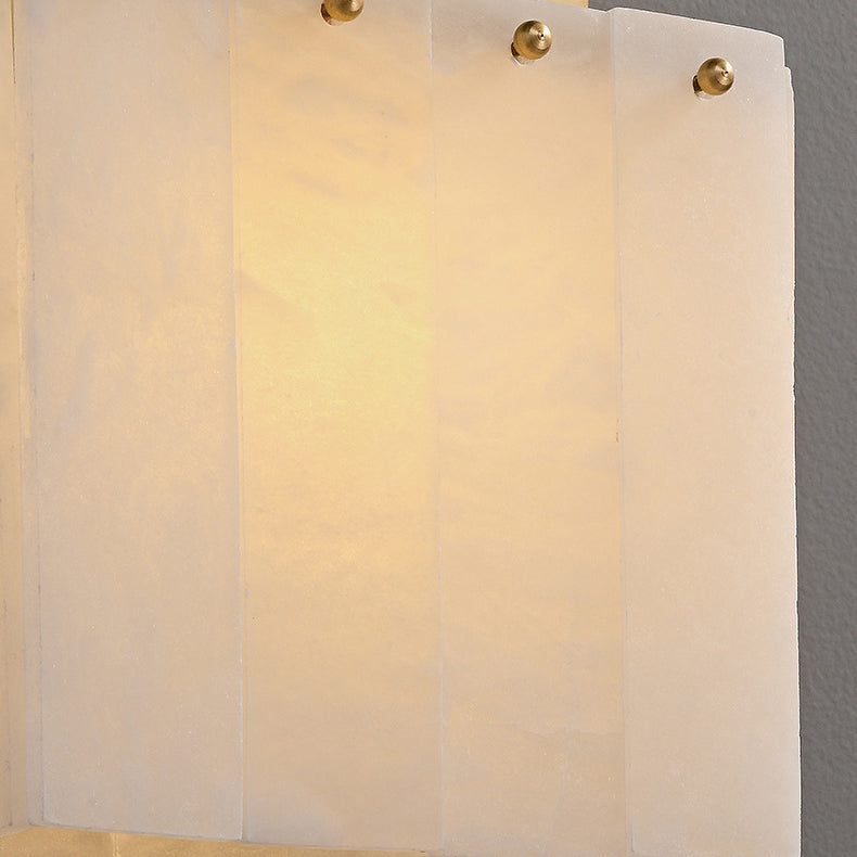 Cube Copper Marble Bedroom Wall Lamp