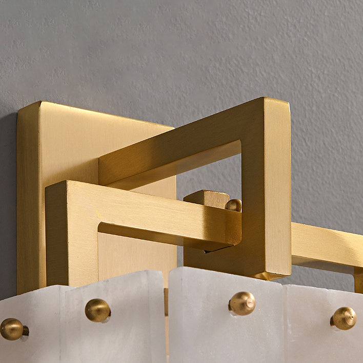 Cube Copper Marble Bedroom Wall Lamp