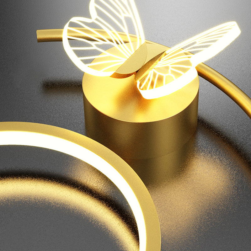 Butterfly Circle Iron Silicone Wall Lamp