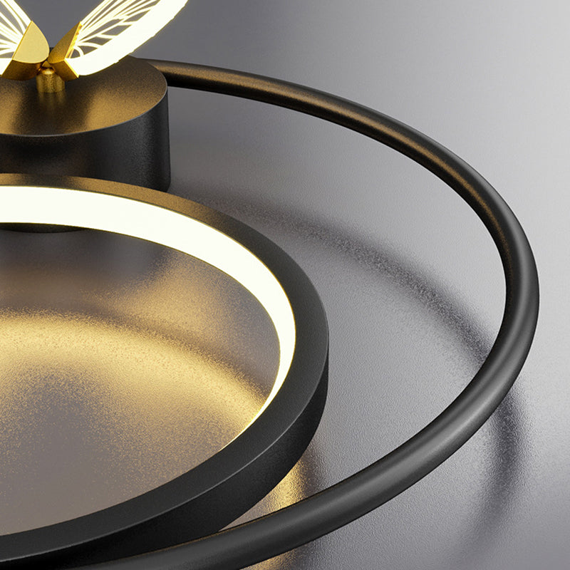 Butterfly Circle Iron Silicone Wall Lamp