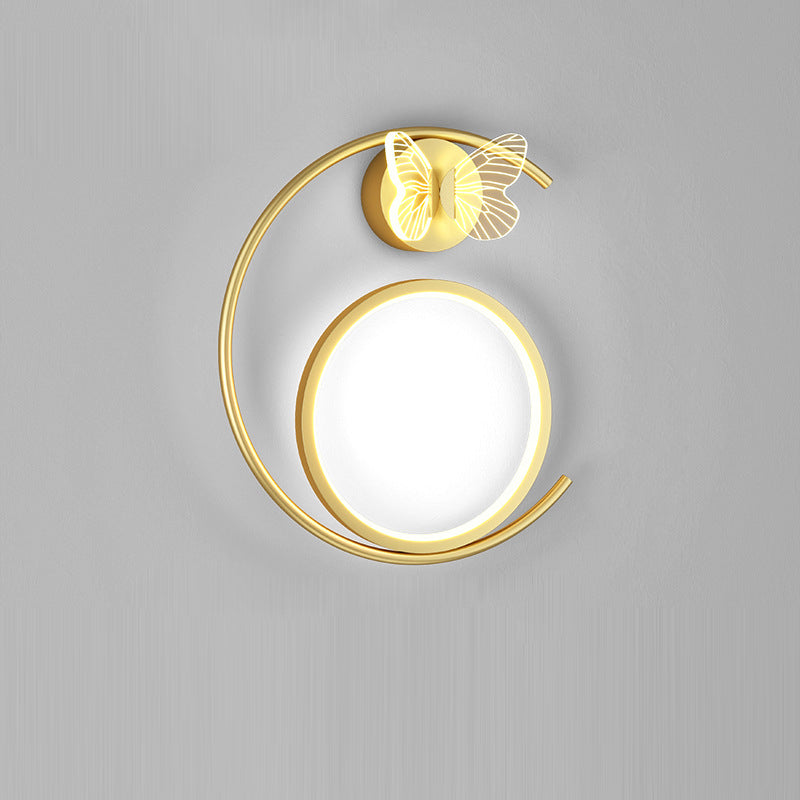 Butterfly Circle Iron Silicone Wall Lamp