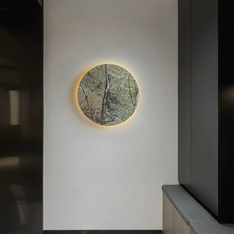 Shabby Chic Round Marble Wall Lamp