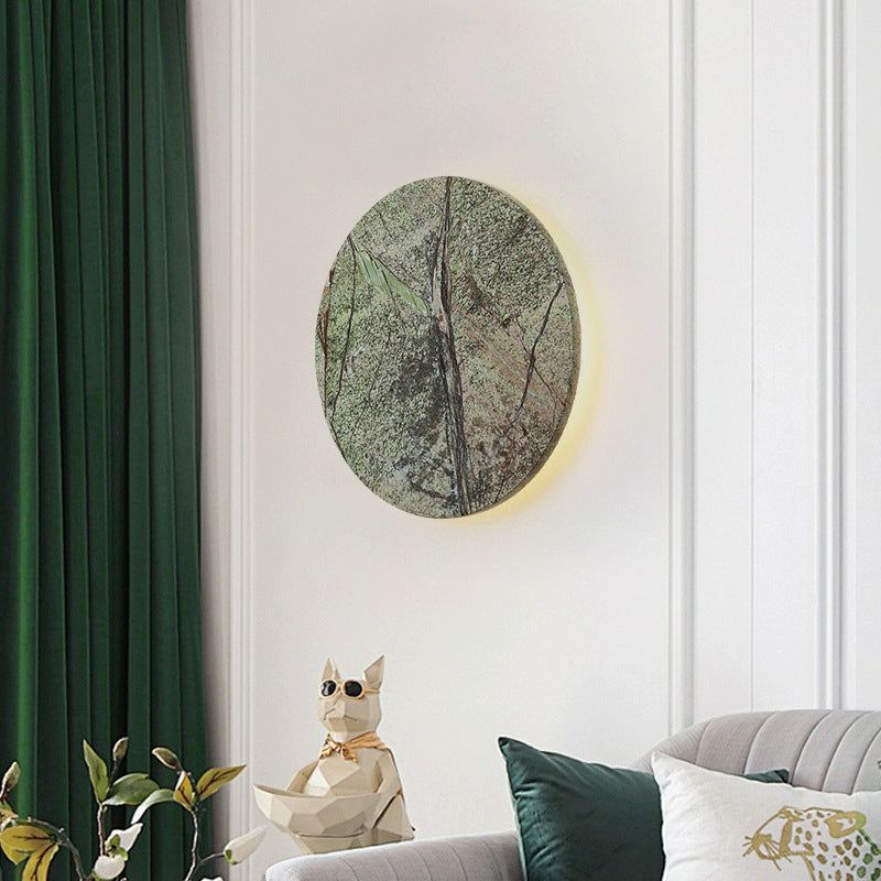 Shabby Chic Round Marble Wall Lamp