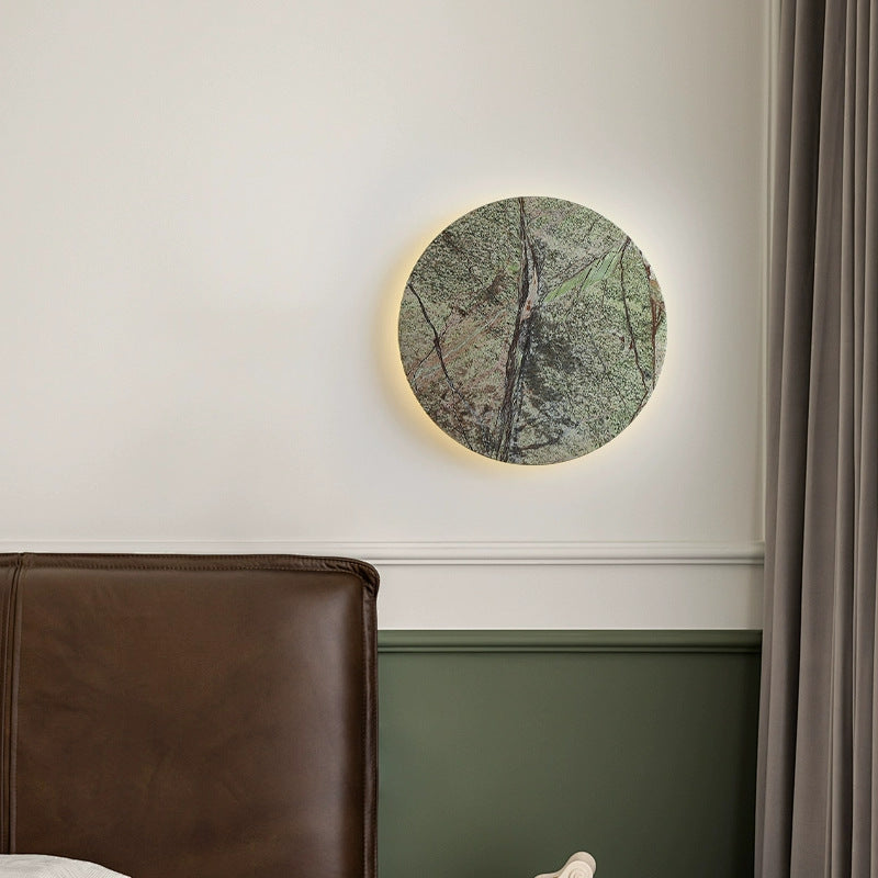 Shabby Chic Round Marble Wall Lamp