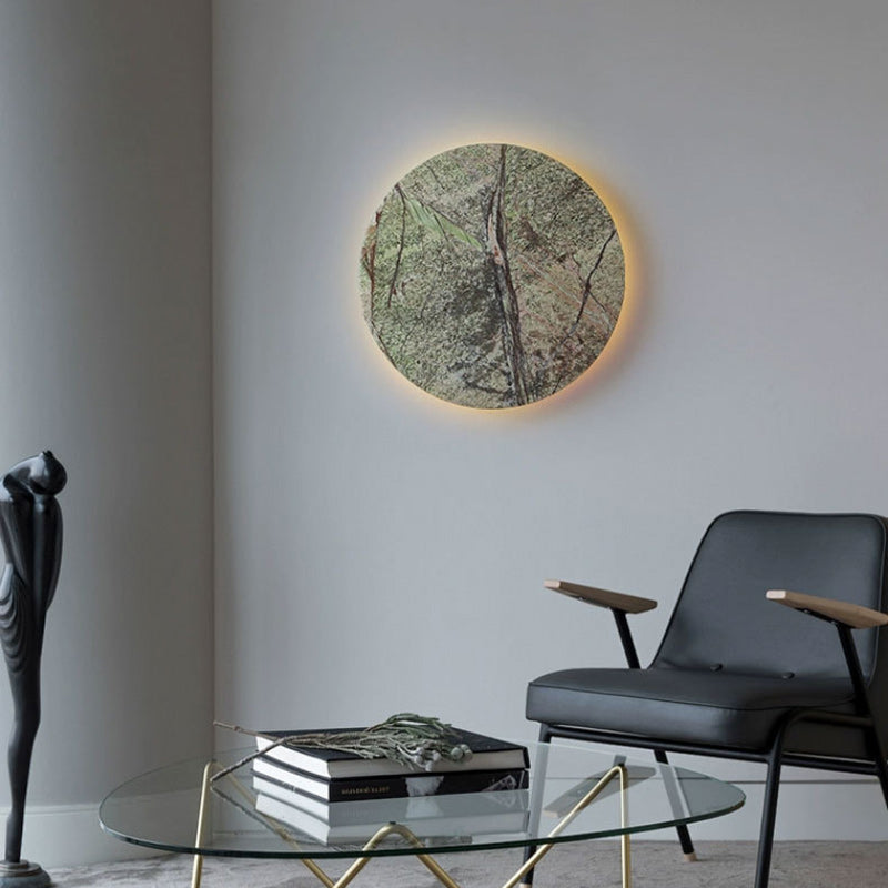 Shabby Chic Round Marble Wall Lamp