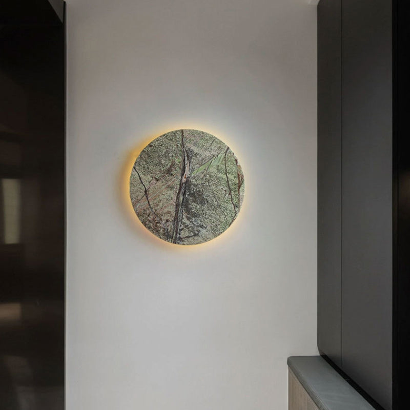 Shabby Chic Round Marble Wall Lamp