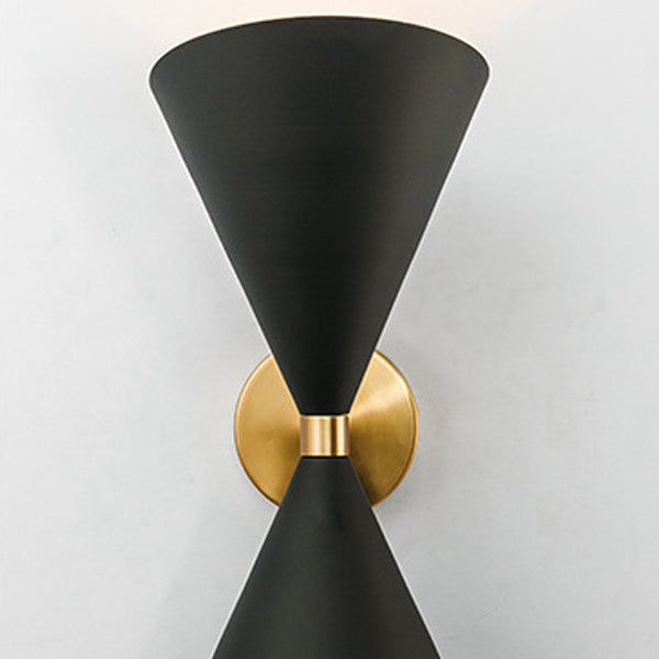 Eclectic Cone Metal Hallway 2-Light Wall Lamp