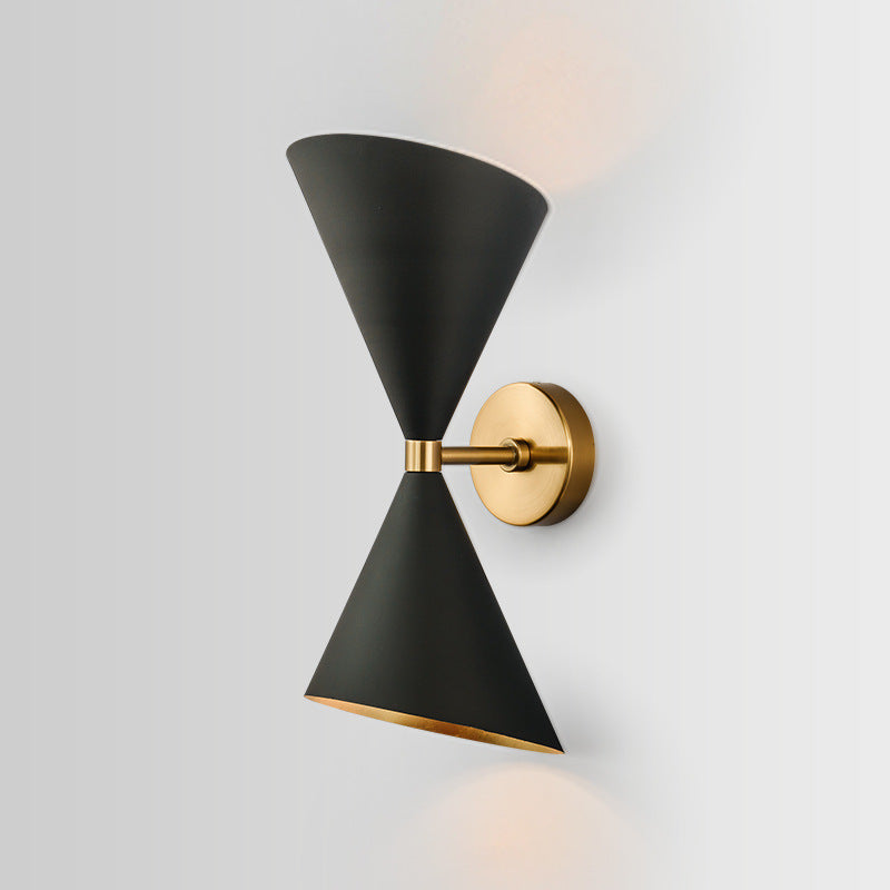 Eclectic Cone Metal Hallway 2-Light Wall Lamp