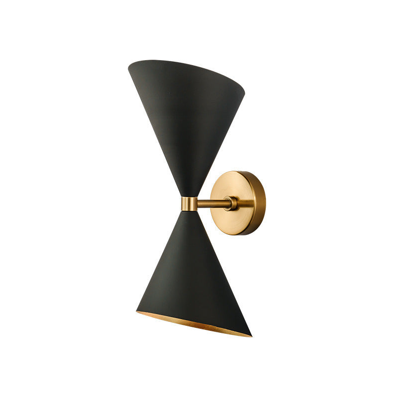 Eclectic Cone Metal Hallway 2-Light Wall Lamp