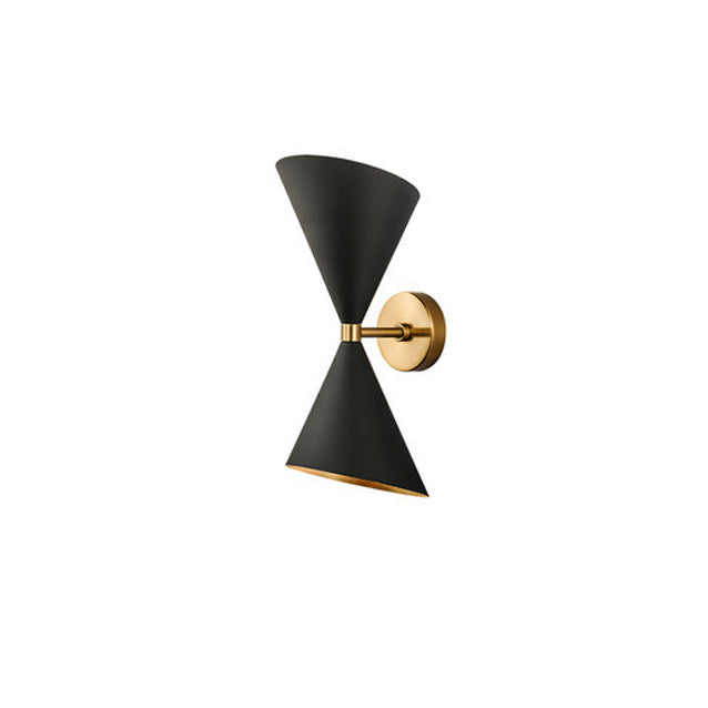 Eclectic Cone Metal Hallway 2-Light Wall Lamp